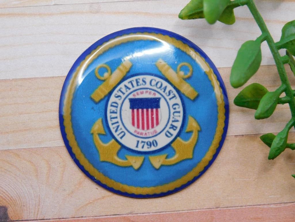 UNITED STATES COAST GUARD CABOCHON ROCK STONE LAPIDARY SPECIMEN (1 of 2)