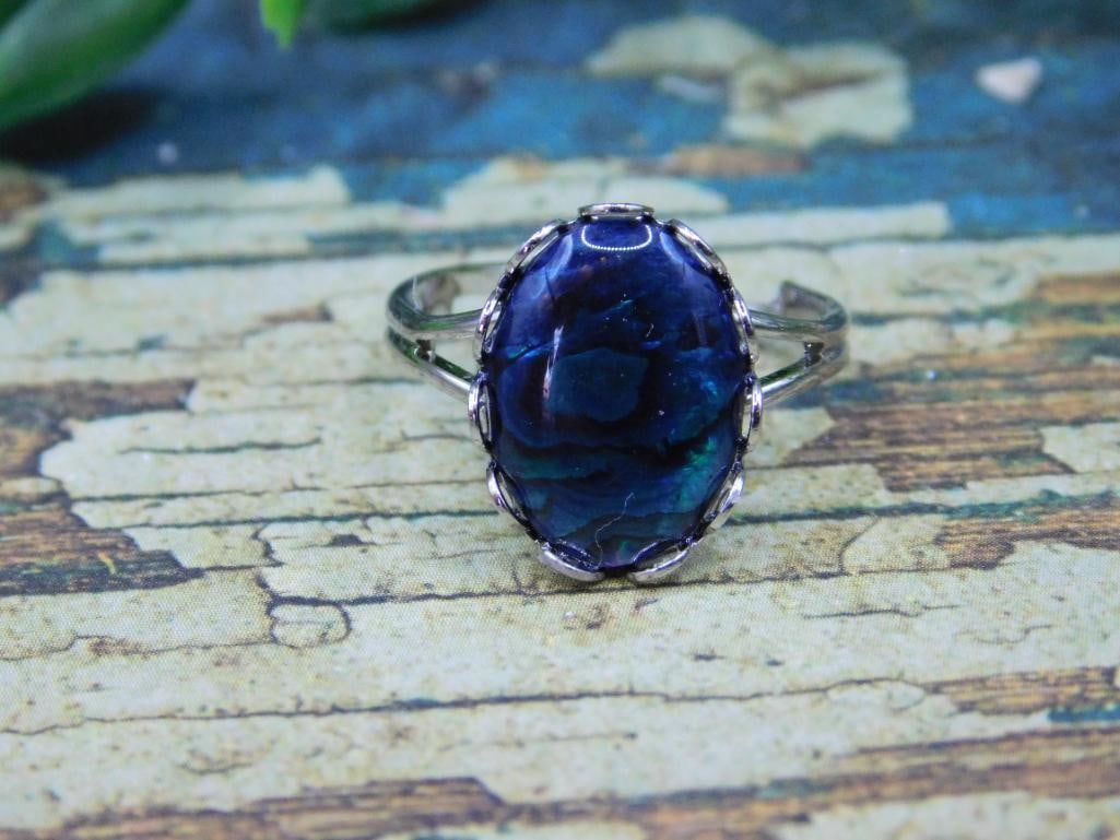 ABALONE RING ROCK STONE LAPIDARY SPECIMEN (1 of 4)