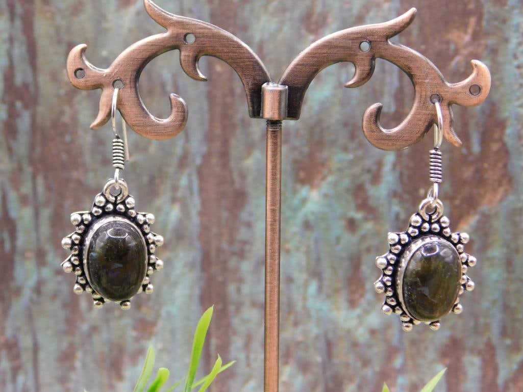 GENUINE STONE EARRINGS ROCK STONE LAPIDARY SPECIMEN: GENUINE STONE EARRINGS ROCK STONE LAPIDARY SPECIMEN