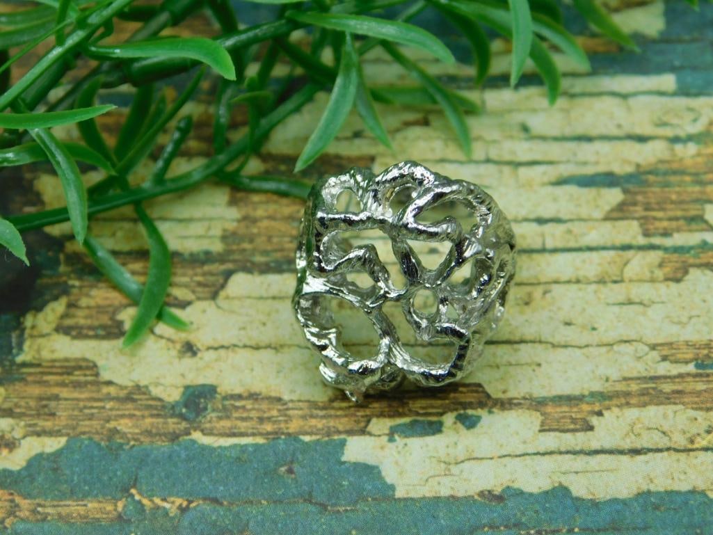 SILVER CLUSTER RING ROCK STONE LAPIDARY SPECIMEN (1 of 4)