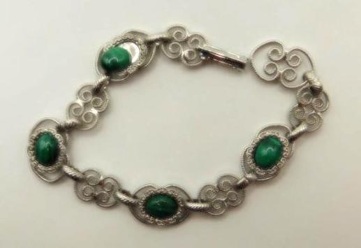 MALACHITE BRACELET ROCK STONE LAPIDARY SPECIMEN (1 of 2)