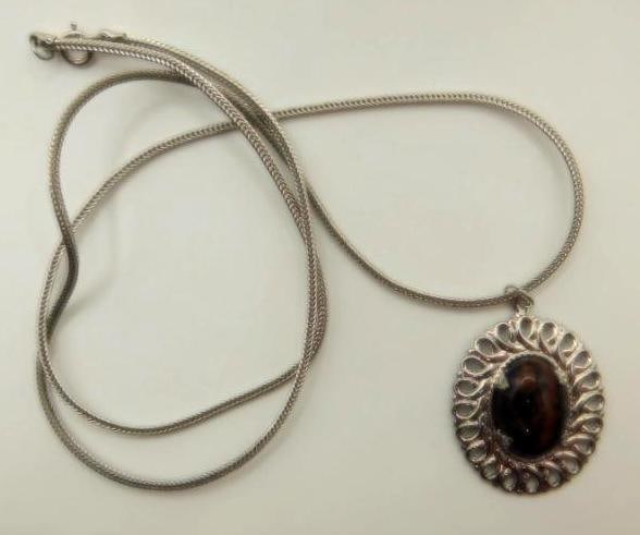 STONE PENDANT NECKLACE ROCK STONE LAPIDARY SPECIMEN (1 of 2)