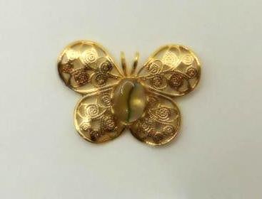 ABALONE STONE BUTTERFLY PENDANT ROCK STONE LAPIDARY SPECIMEN (1 of 2)