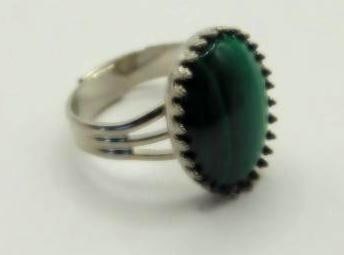 MALACHITE RING ROCK STONE LAPIDARY SPECIMEN (1 of 2)