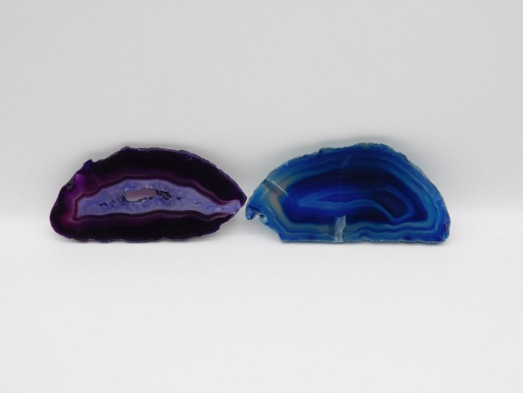 AGATE SLICE ROCK STONE LAPIDARY SPECIMEN (1 of 2)