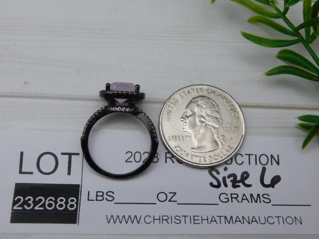 GENUINE STONE RING SIZE 6 - 2