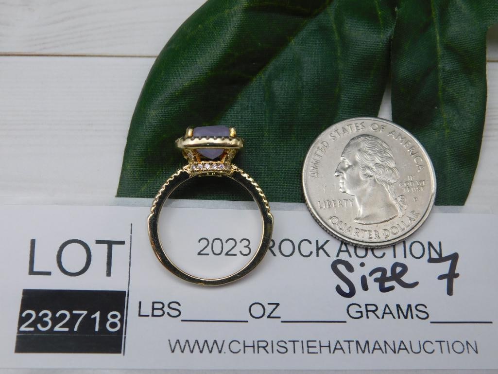 GENUINE STONE RING SIZE 7 - 2