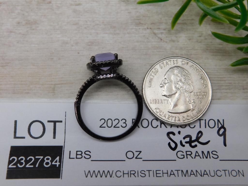 GENUINE STONE RING SIZE 9 - 2