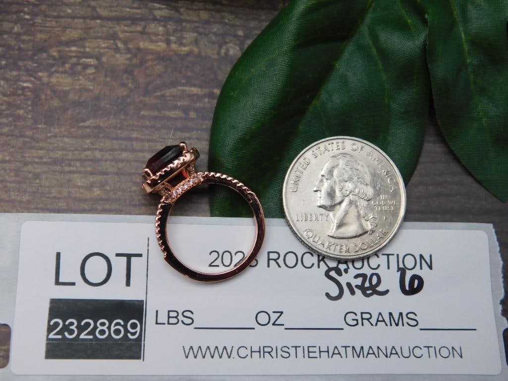 GENUINE STONE RING SIZE 6 - 2