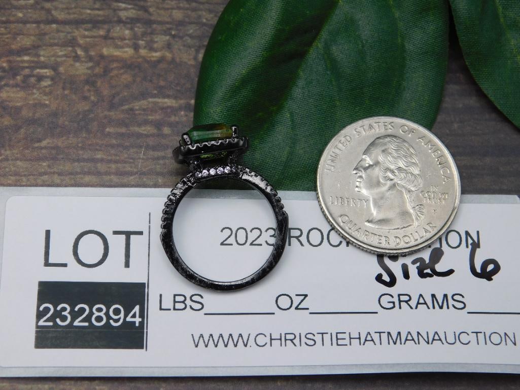 GENUINE STONE RING SIZE 6 - 2