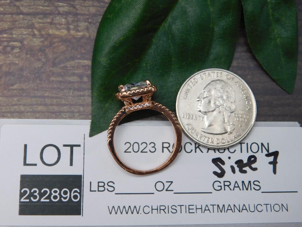 GENUINE STONE RING SIZE 7 - 2