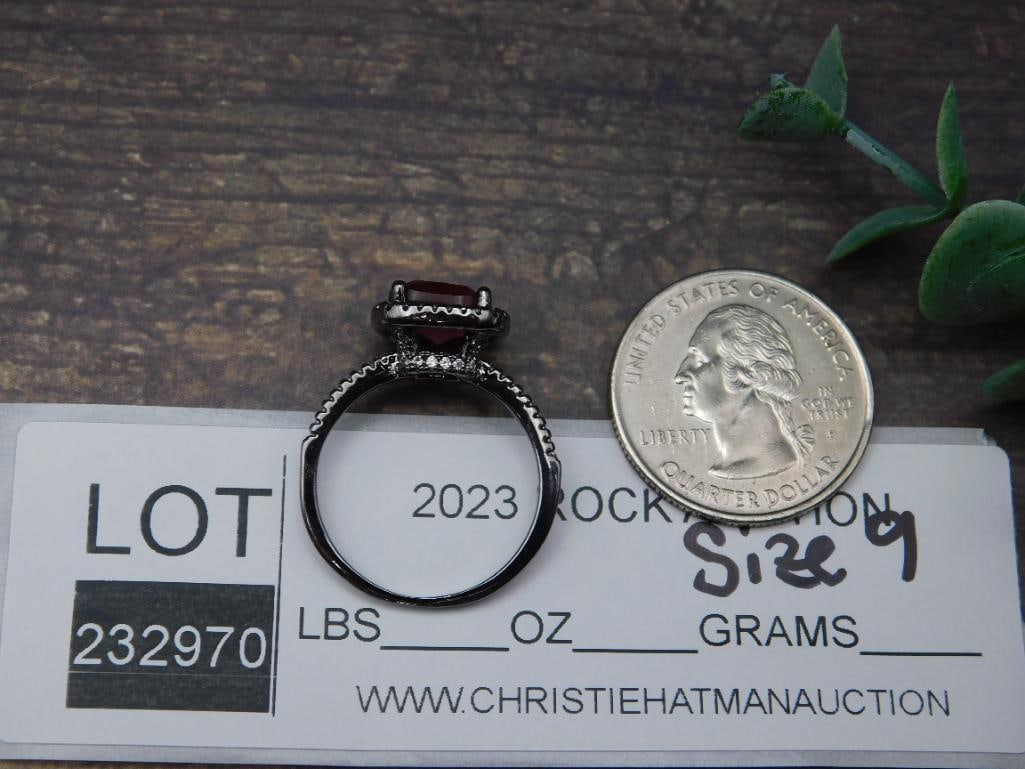 GENUINE STONE RING SIZE 9 - 2