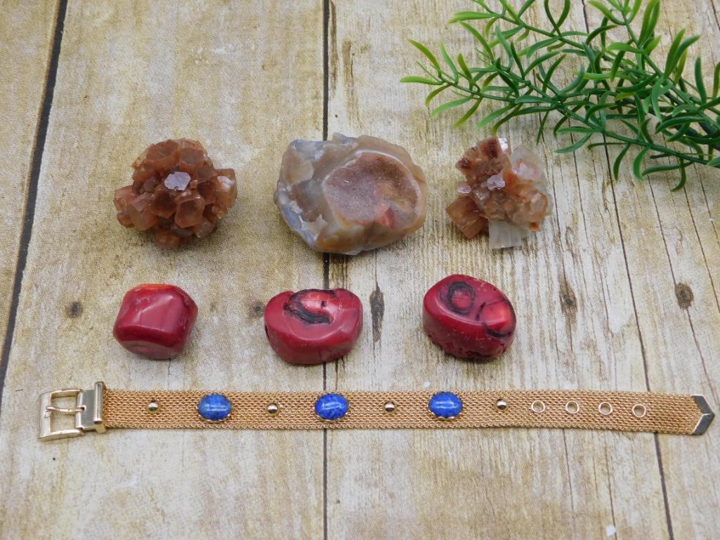 MIXED LOT ROCK STONE LAPIDARY SPECIMEN: MIXED LOT ROCK STONE LAPIDARY SPECIMEN