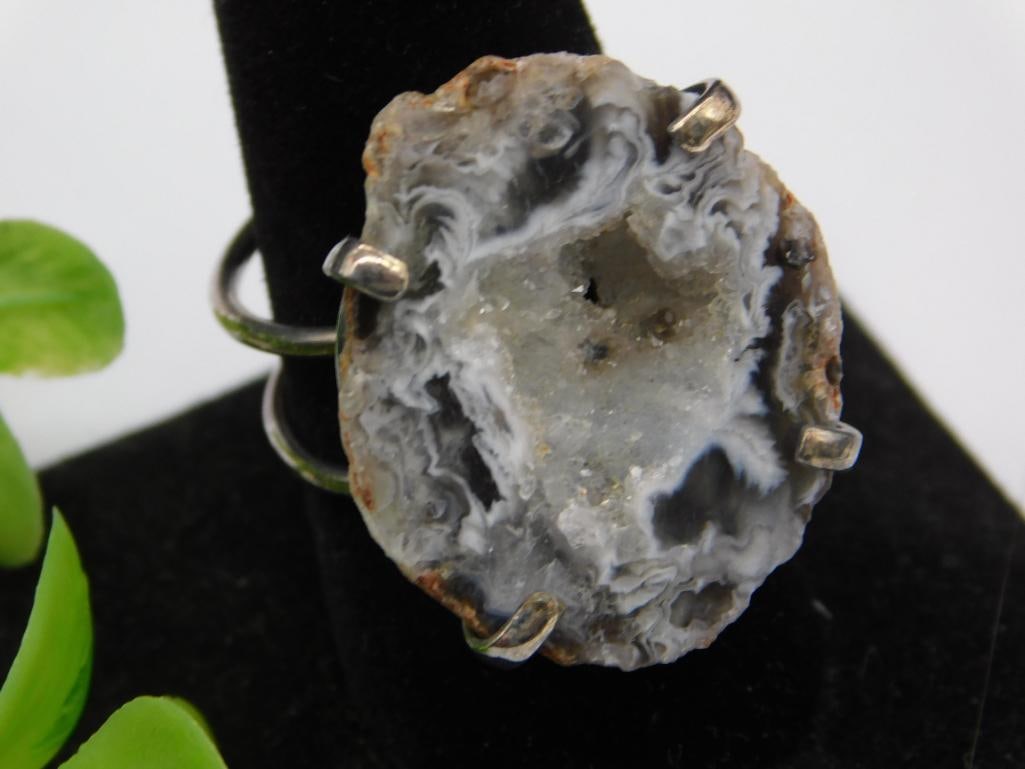 Ring with Geode Slice Centerpiece (1 of 2)