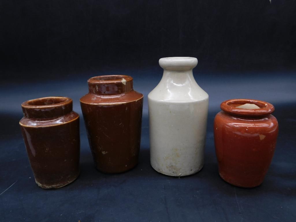 TURN OF THE CENTURY GINGER BEER BOTTLES VINTAGE ANTIQUE LOT OF 4 (1 of 4)