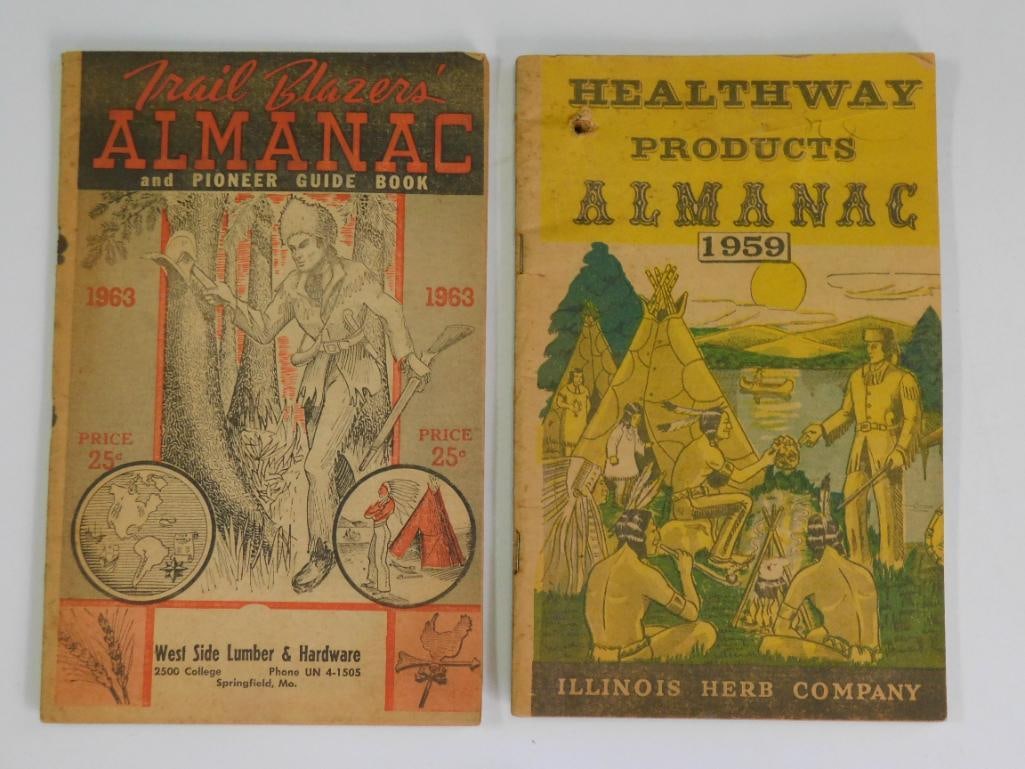 1963 TRAIL BLAZERS ALMANAC AND 1959 HEALTHWAY PRODUCTS ALMANAC VINTAGE ANTIQUE (1 of 3)