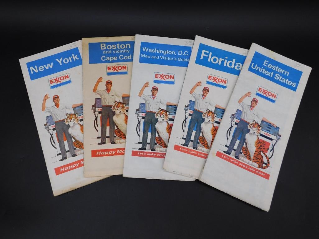 EXXON ROAD MAPS ASSORTED STATES VINTAGE ANTIQUE AUTOMOBILIA: EXXON ROAD MAPS ASSORTED STATES VINTAGE ANTIQUE AUTOMOBILIA