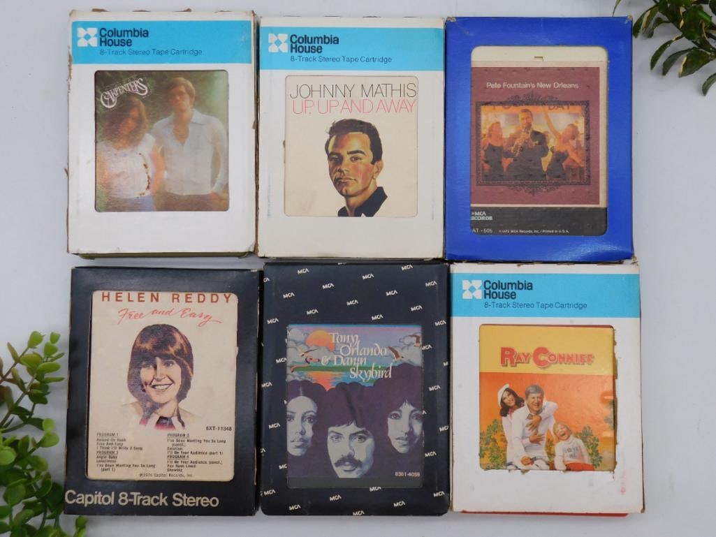 6 Assorted 8-Track Tapes with Original Boxes - 2