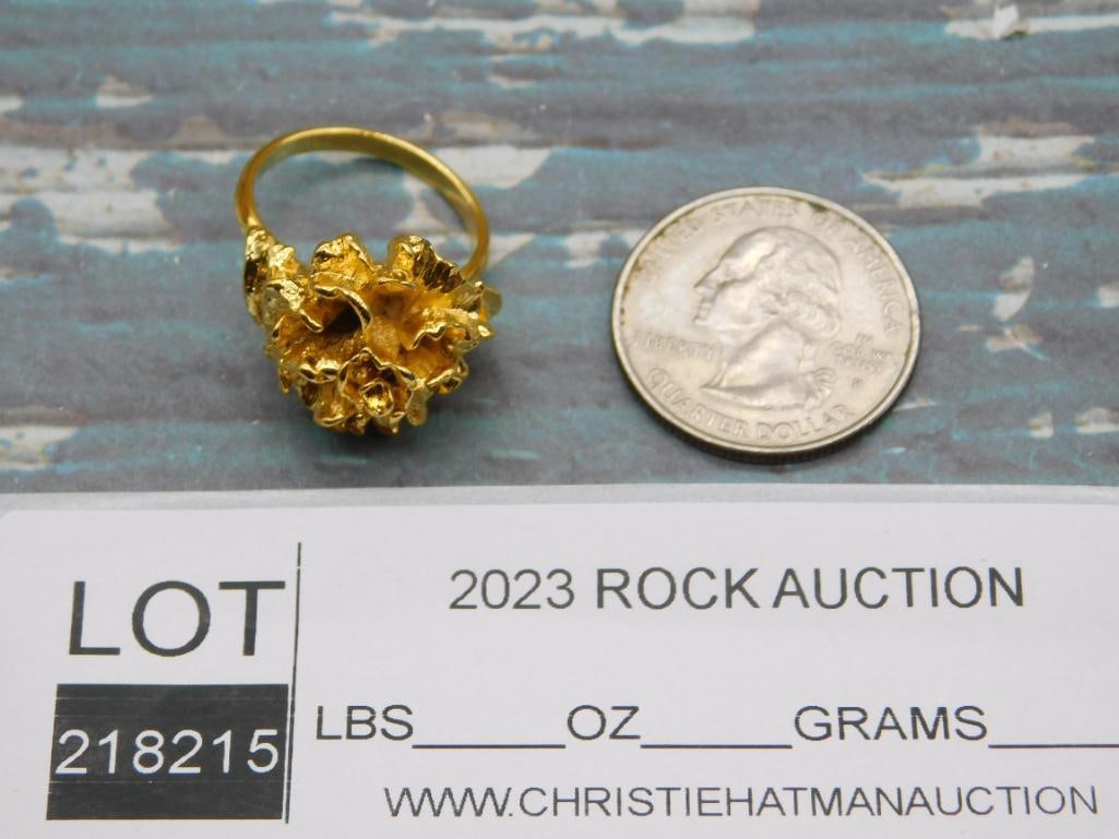 GOLD TONE RING - 2