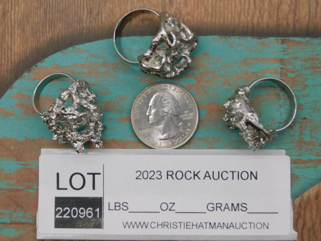 SILVER TONE RINGS - 2