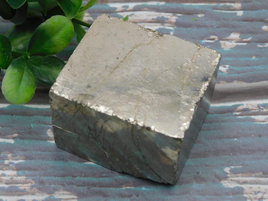 NATURAL FORMATION SPANISH PYRITE CUBE ROCK STONE LAPIDARY SPECIMEN (1 of 2)