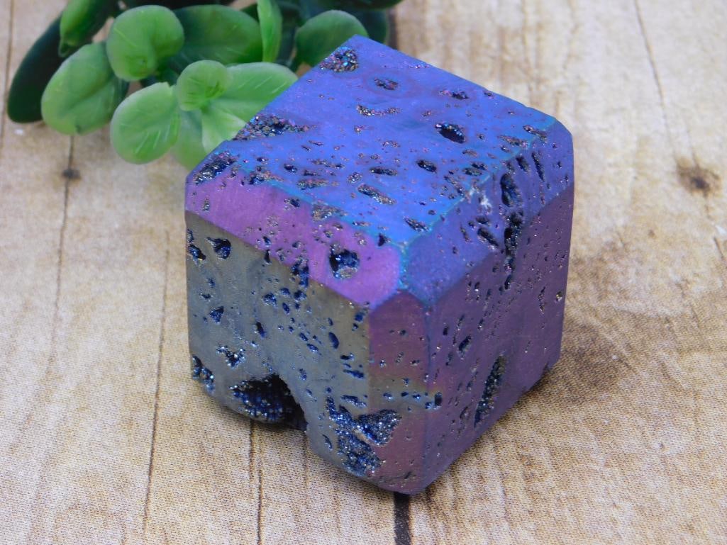 DRUZY TITANIUM CUBE ROCK STONE LAPIDARY SPECIMEN: DRUZY TITANIUM CUBE ROCK STONE LAPIDARY SPECIMEN