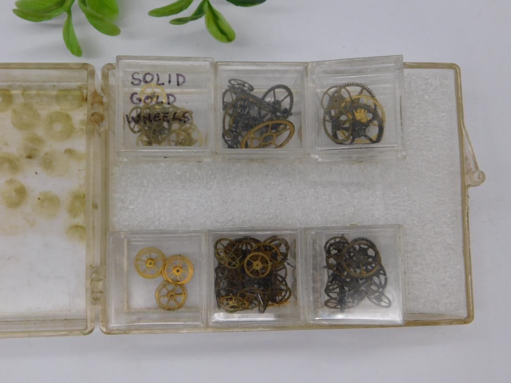 Watch Parts in Clear Organizer Box WATCHMAKER WATCHMAKING TOOLS: Watch Parts in Clear Organizer Box WATCHMAKER WATCHMAKING TOOLS
