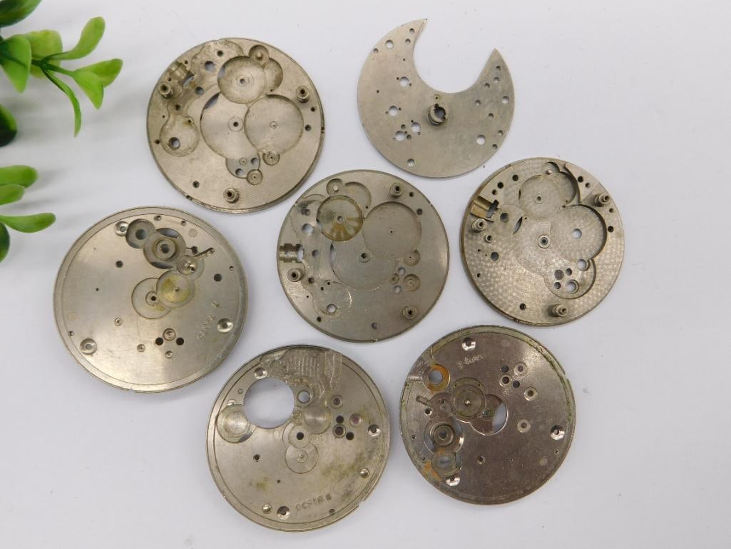 Seven Vintage Watch Movement Plates?WATCHMAKERS WATCHMAKING TOOL: Seven Vintage Watch Movement Plates?WATCHMAKERS WATCHMAKING TOOL