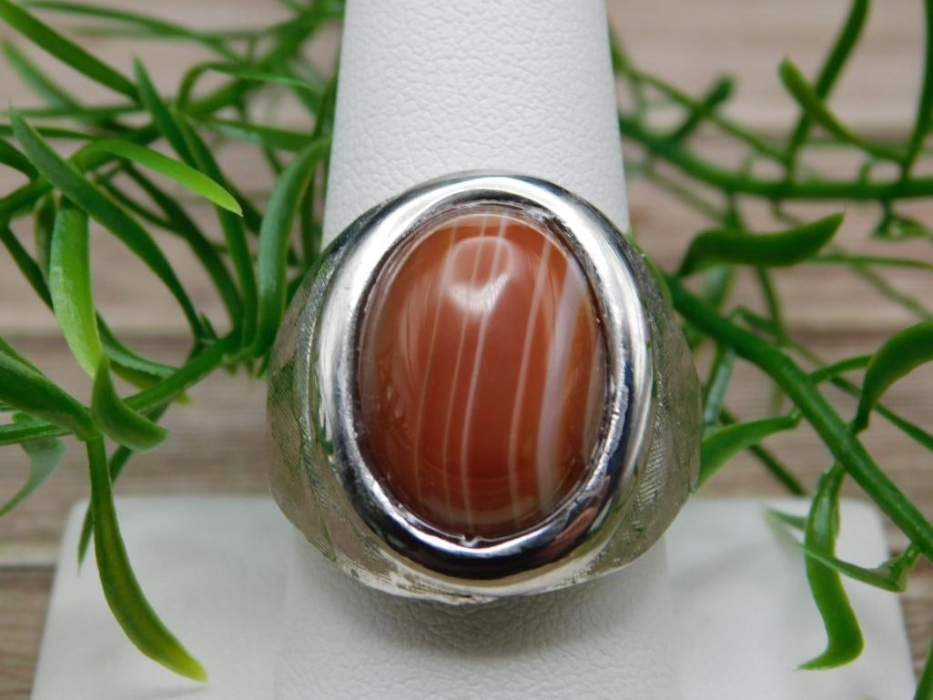 BANDED AGATE RING ROCK STONE LAPIDARY SPECIMEN (1 of 2)