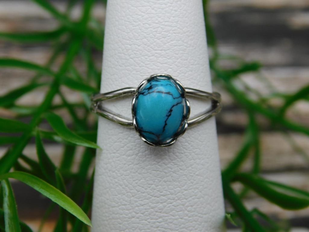 TURQUOISE RING ROCK STONE LAPIDARY SPECIMEN (1 of 2)
