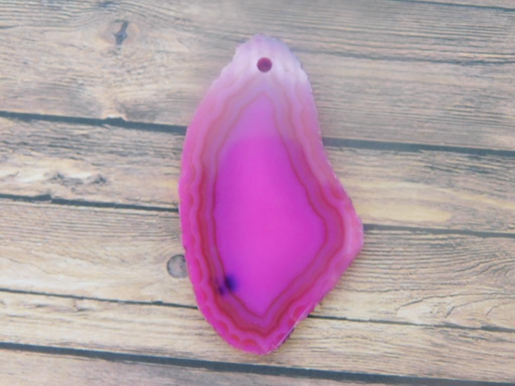 AGATE SLICE ROCK STONE LAPIDARY SPECIMEN (1 of 2)