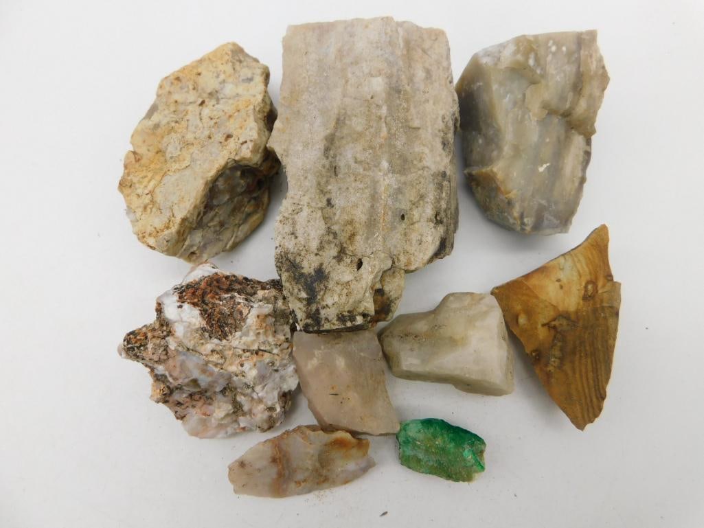 2 POUND MIXED STONE LOT ROCK STONE LAPIDARY SPECIMEN (1 of 2)