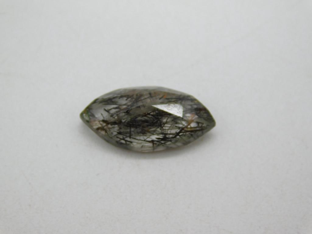 TOURMALATED QUARTZ ROCK STONE LAPIDARY SPECIMEN (1 of 2)