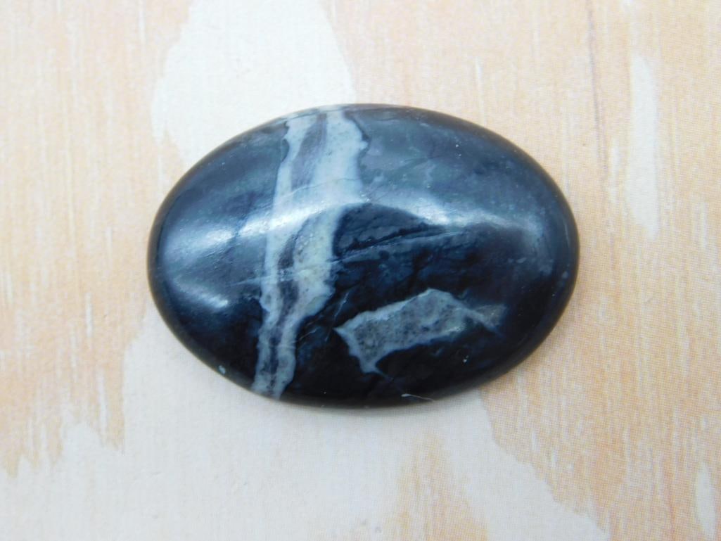 BANDED AGATE CABOCHON ROCK STONE LAPIDARY SPECIMEN (1 of 2)