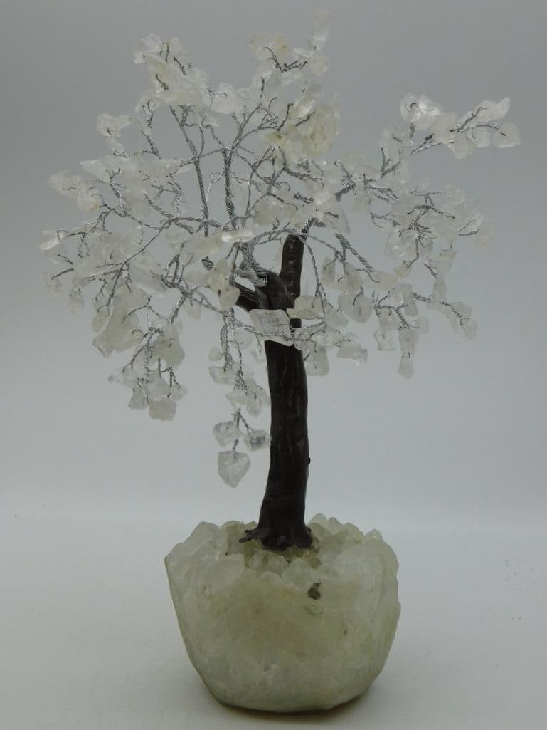 2 POUND QUARTZ STONE AND WIRE TREE STATUE ROCK STONE LAPIDARY SPECIMEN (1 of 3)