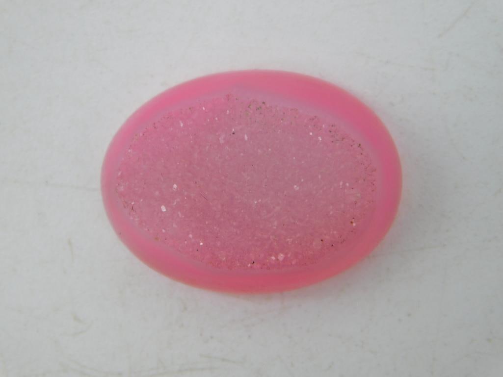 DRUZY QUARTZ CABOCHON ROCK STONE LAPIDARY SPECIMEN (1 of 2)