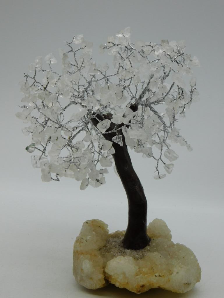 1 POUND QUARTZ AND WIRE STONE TREE ROCK STONE LAPIDARY SPECIMEN (1 of 3)