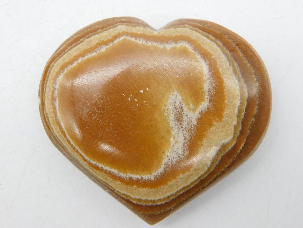 BANDED JASPER HEART ROCK STONE LAPIDARY SPECIMEN (1 of 3)