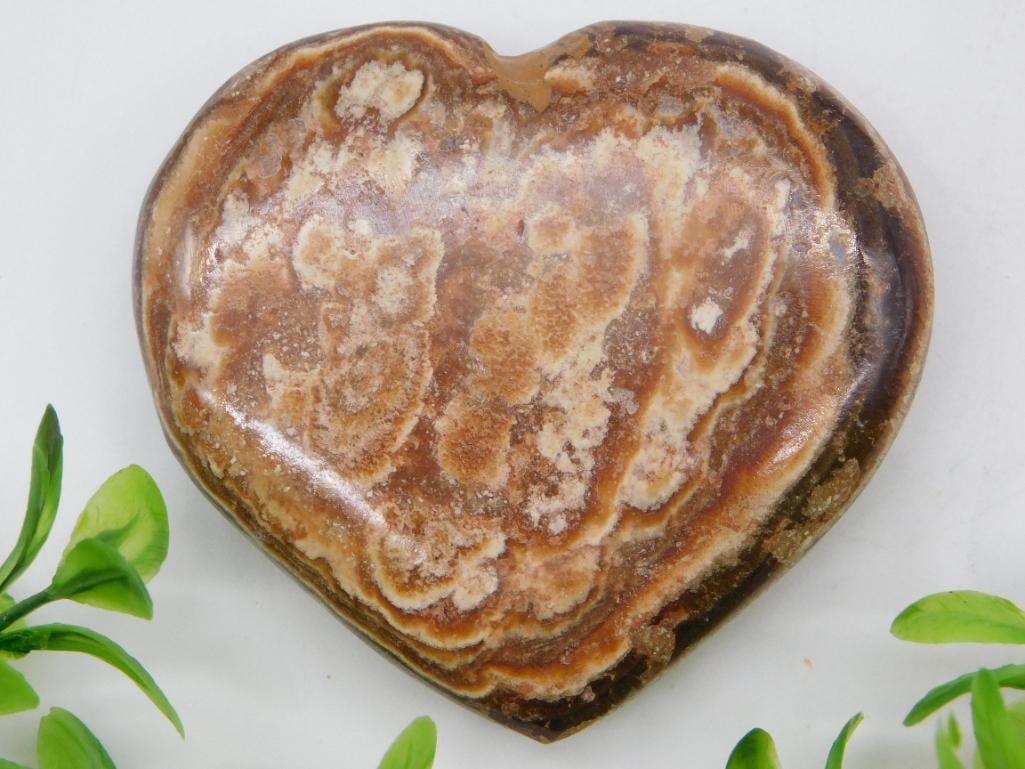 BANDED JASPER HEART ROCK STONE LAPIDARY SPECIMEN (1 of 2)