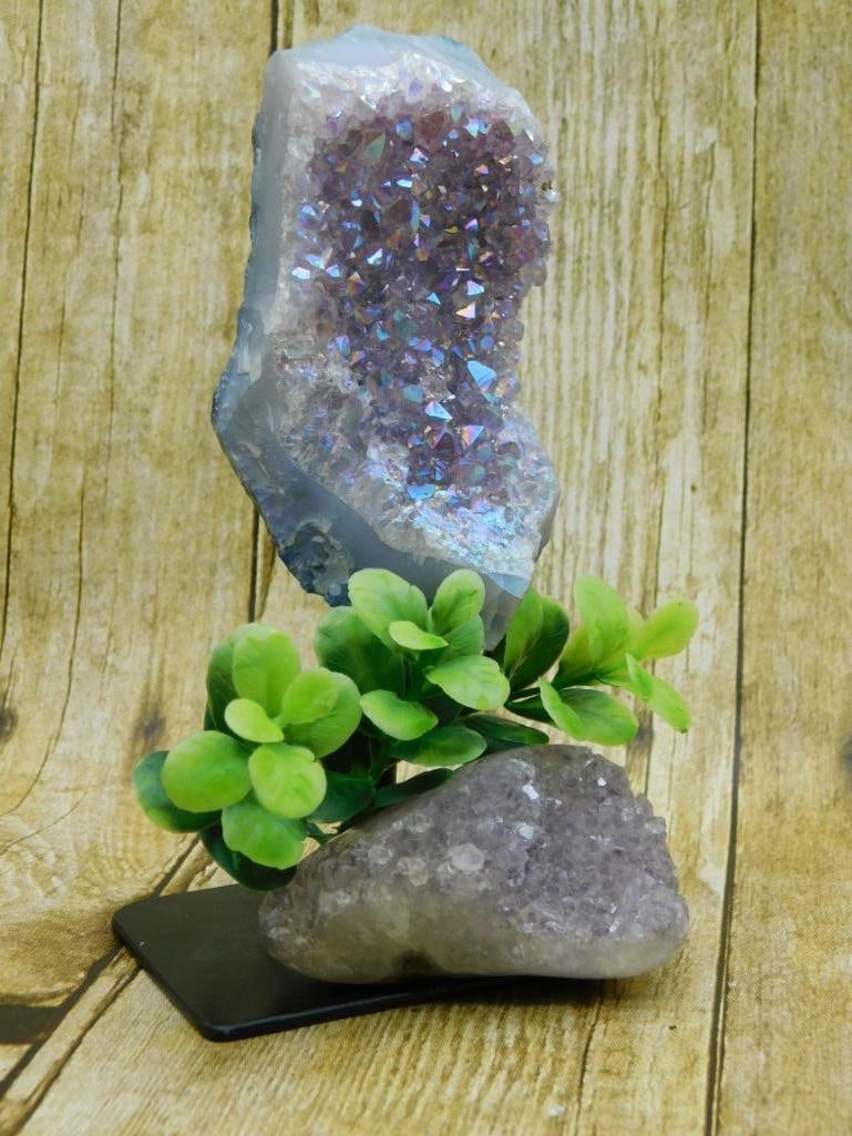 TITANIUM AMETHYST DISPLAY ROCK STONE LAPIDARY SPECIMEN (1 of 2)