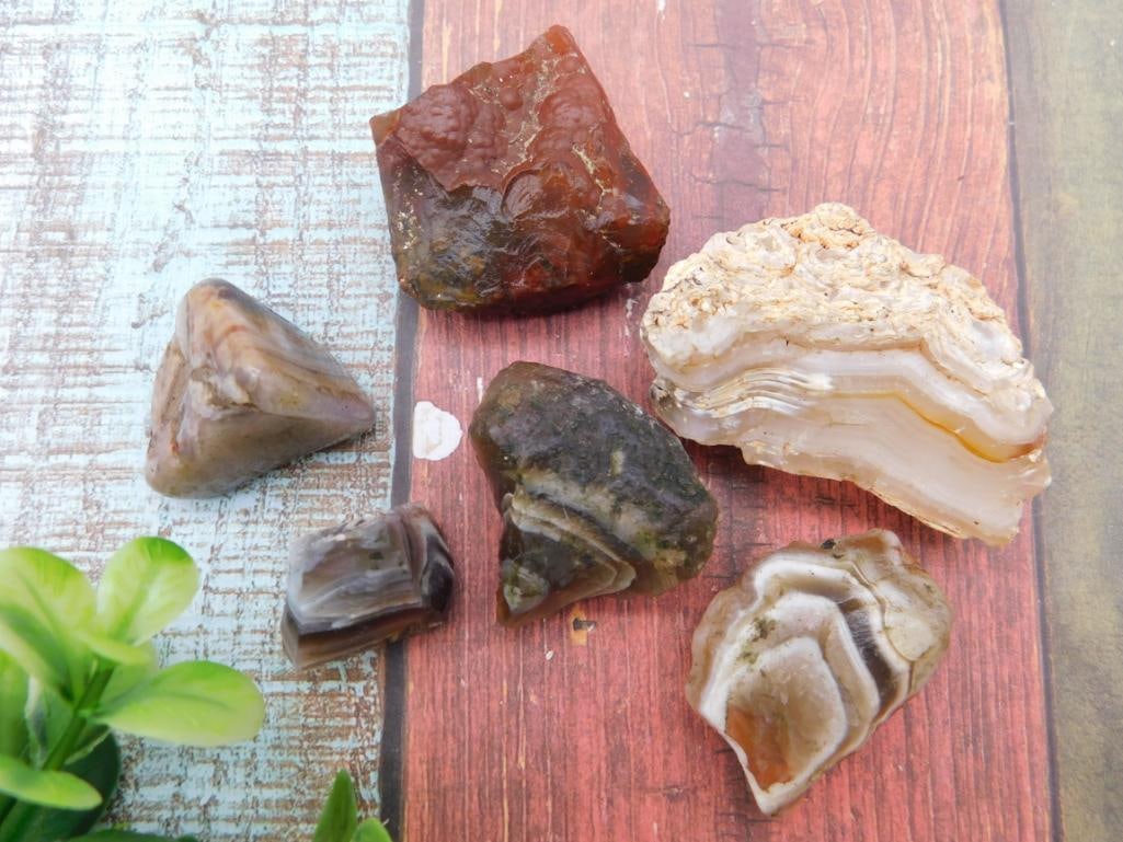 MIXED STONE LOT ROCK STONE LAPIDARY SPECIMEN (1 of 2)
