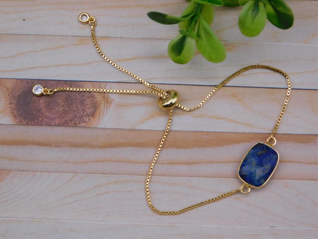 LAPIS LAZULI ADJUSTABLE BRACELET ROCK STONE LAPIDARY SPECIMEN: LAPIS LAZULI ADJUSTABLE BRACELET ROCK STONE LAPIDARY SPECIMEN