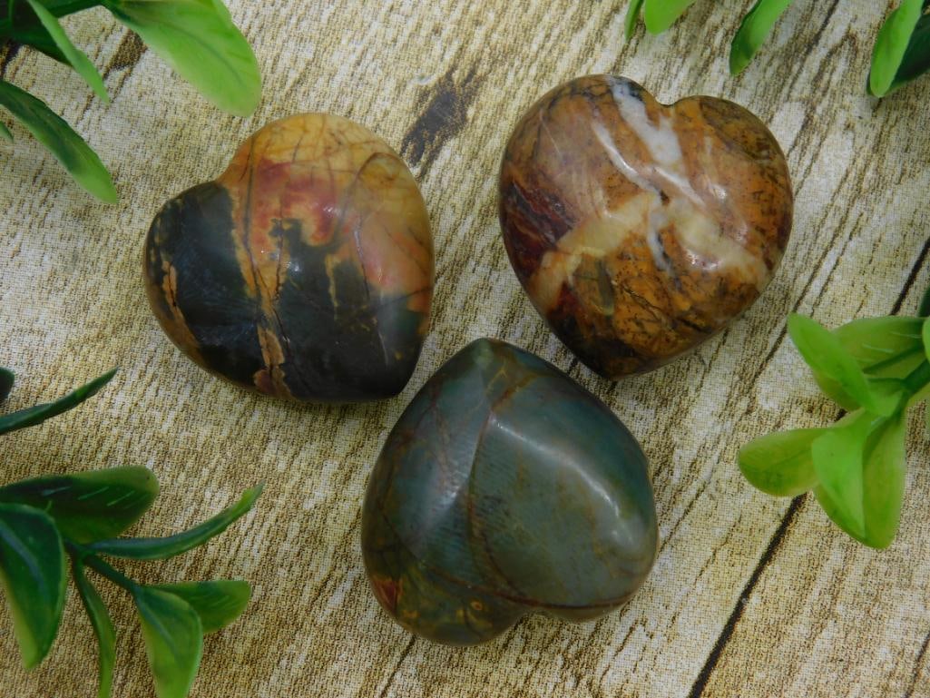 MIXED STONE HEART LOT ROCK STONE LAPIDARY SPECIMEN (1 of 2)