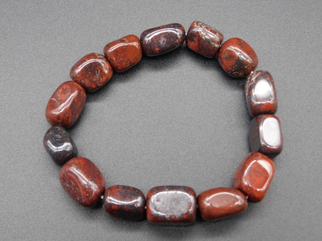 BEADED BRACELET ROCK STONE LAPIDARY SPECIMEN (1 of 2)