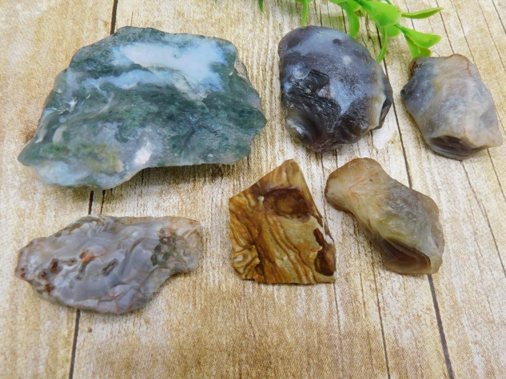 MIXED ROUGH ROCK ROCK STONE LAPIDARY SPECIMEN: MIXED ROUGH ROCK ROCK STONE LAPIDARY SPECIMEN