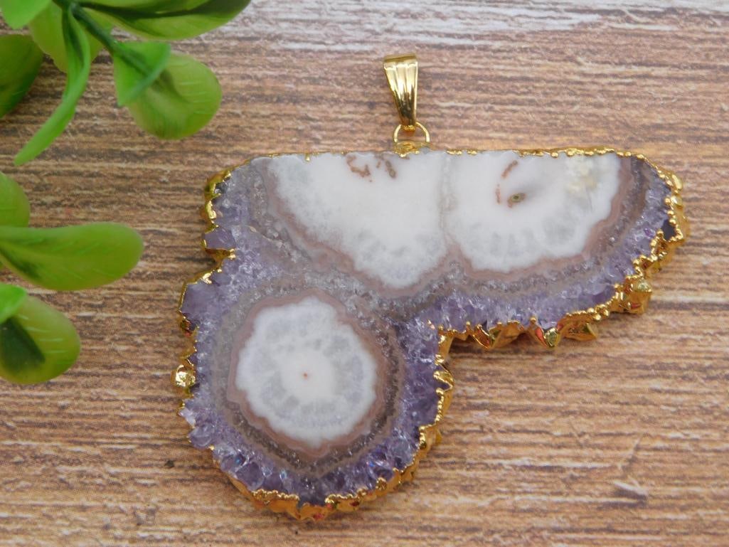 AMETHYST STALACTITE PENDANT ROCK STONE LAPIDARY SPECIMEN (1 of 2)
