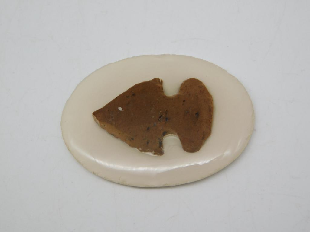 ARROWHEAD CABOCHON ROCK STONE LAPIDARY SPECIMEN: ARROWHEAD CABOCHON ROCK STONE LAPIDARY SPECIMEN