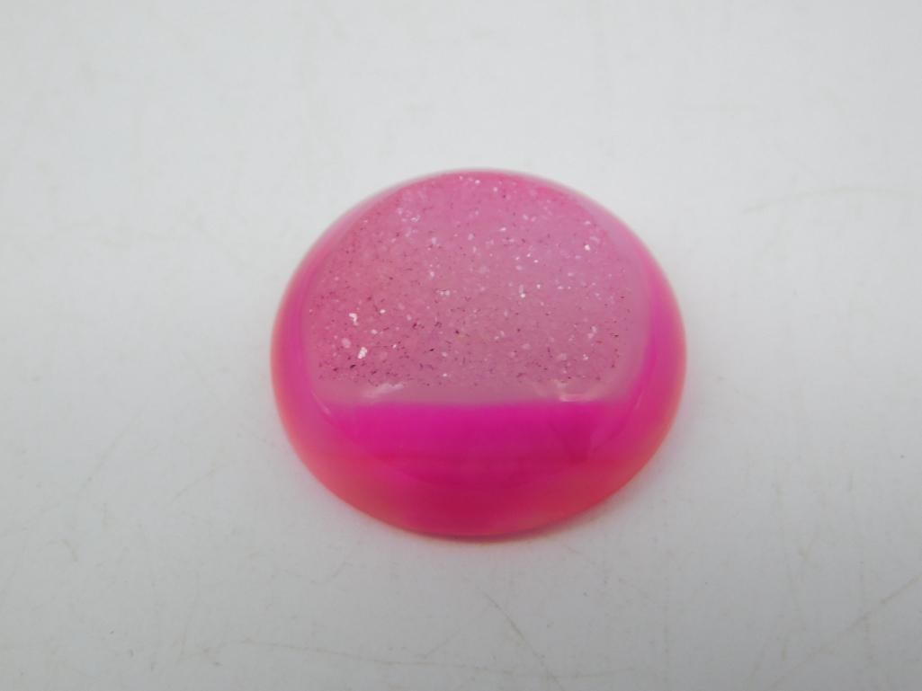 DRUZY QUARTZ CABOCHON ROCK STONE LAPIDARY SPECIMEN (1 of 2)