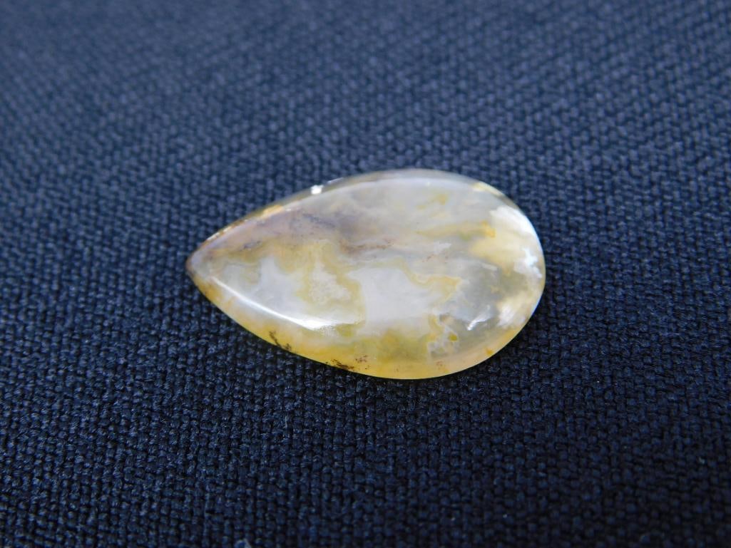 PLUME AGATE CABOCHON ROCK STONE LAPIDARY SPECIMEN (1 of 2)