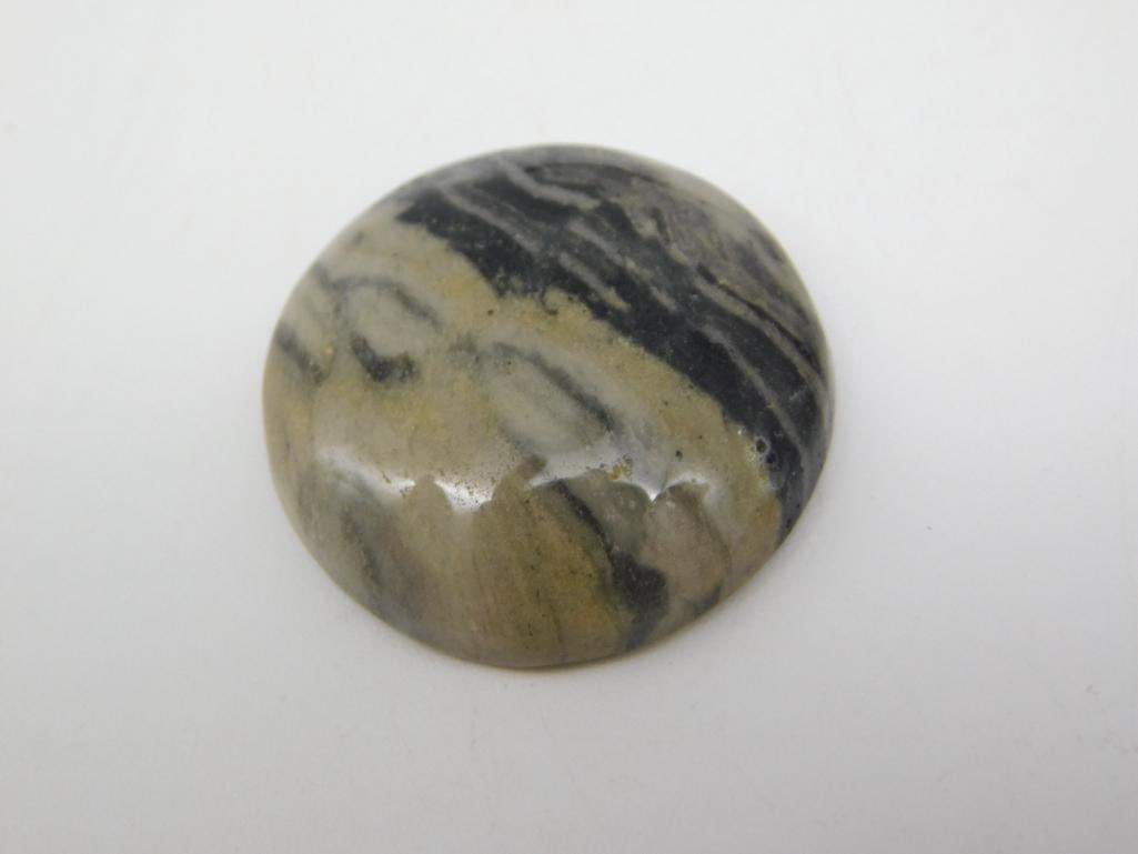 ZEBRA CABOCHON ROCK STONE LAPIDARY SPECIMEN: ZEBRA CABOCHON ROCK STONE LAPIDARY SPECIMEN